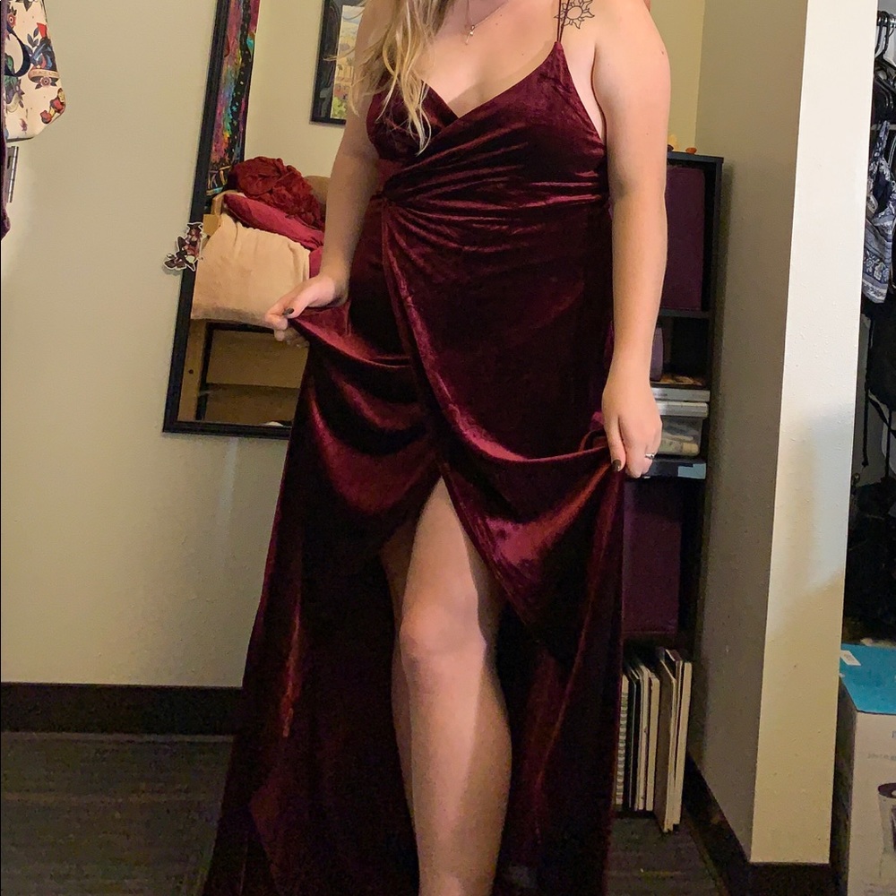 Velvet fashion nova evening dress